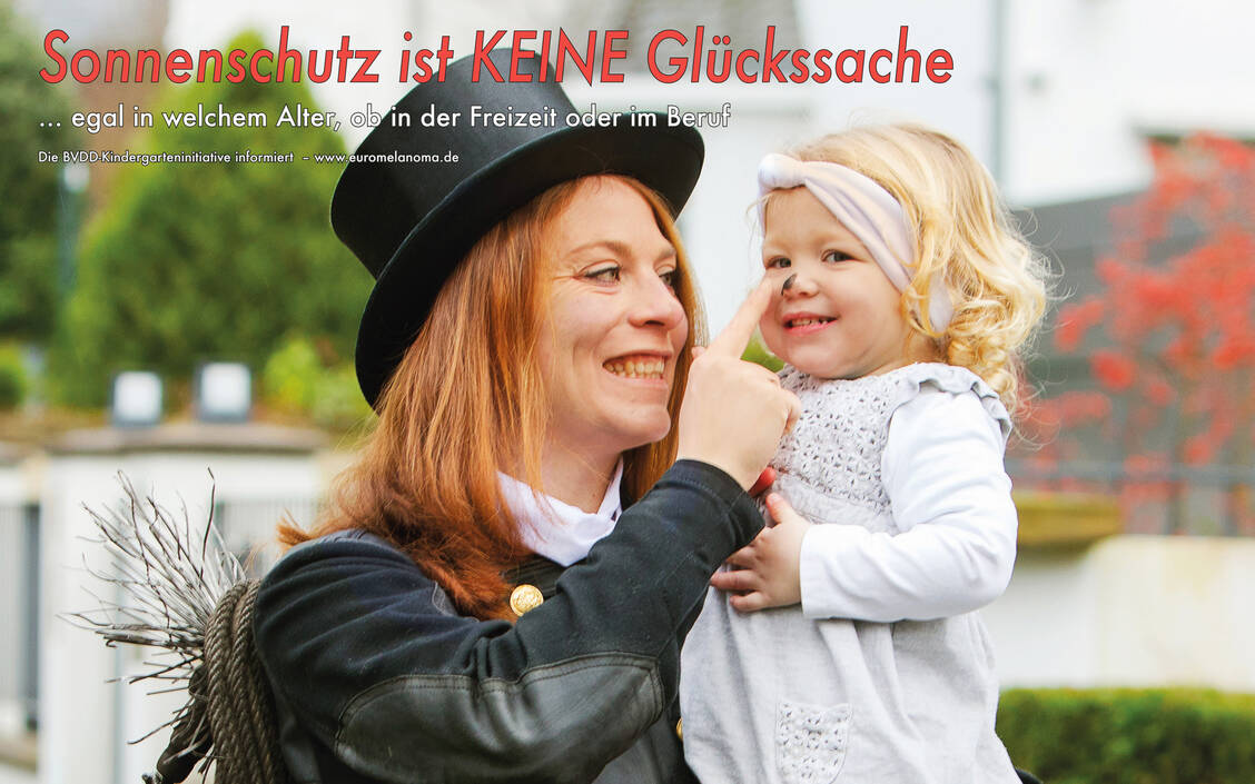 Das Kampagnenfoto für den Hautkrebsmonat Mai will ein Bewusstsein dafür schaffen, dass jeder selbst etwas dafür tun kann, sein Hautkrebsrisiko zu senken. Glück allein reicht nicht aus. / Foto: BVDD