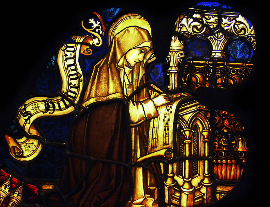 Bildnis der Hildegard von Bingen in der Klosterkirche St. Hildegard in Eibingen. / Foto: akg-images