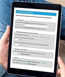 Der Online- EKF-Rechner  ist unter  www.dac-nrf.de bei den »Tools«  unter »Einwaagekorrektur«  aufrufbar.
<p class="fotonachweis">Foto: Shutterstock/ouh_desire</p>