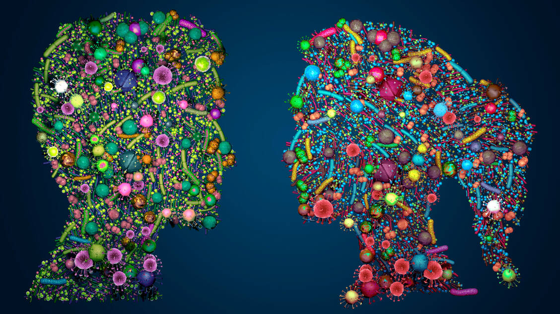 Die Haut ist nur dann eine Schutzbarriere, wenn die Mikrobengemeinschaft auf ihr in Balance ist.  / Foto: Getty Images/Science Photo Library/Christoph Burgstedt