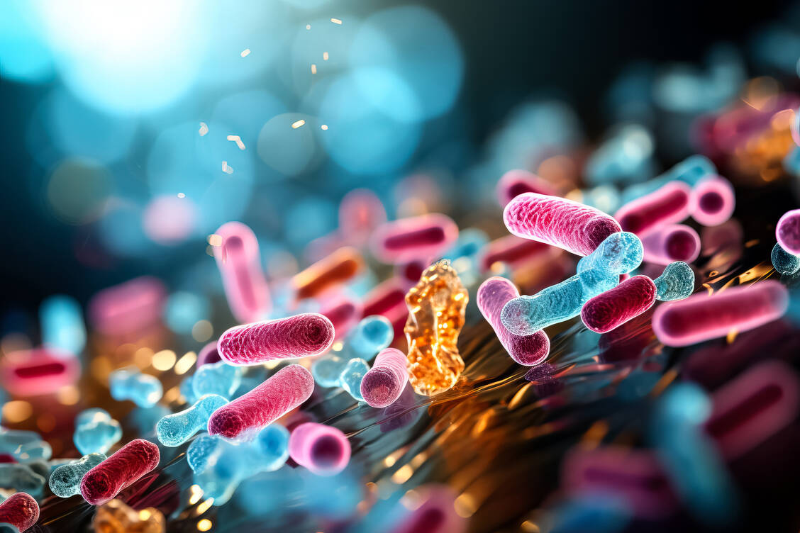Das Hautmikrobiom bestimmt, ob es zu Hauterkrankungen kommt.  / © Adobe Stock/fotogurmespb (generiert mit KI)