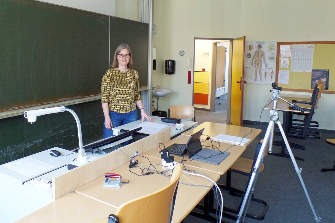 Es läuft an der Berufsfachschule für PTA in Augsburg. Die Schüler können von zuhause aus lernen. / Foto: PTA-Schule Augsburg/D. Kaufmann