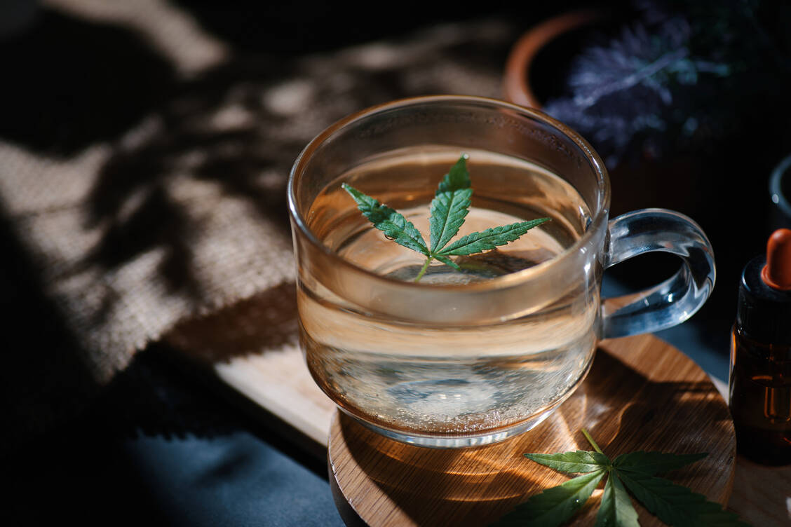 Cannabinoide sind schwer wasserlöslich, sodass sie nur in sehr geringem Ausmaß in das kochende Wasser übergehen. / Foto: Getty Images/Krit of Studio OMG