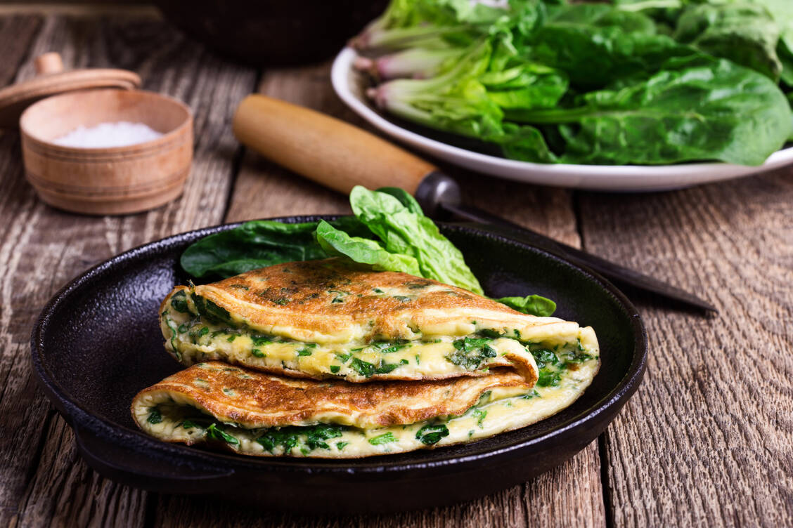 Ein reichliches, gerne auch eiweißhaltiges Frühstück am späteren Morgen scheint das Hungergefühl für den Rest des Tages gut im Zaum zu halten. / © Adobe Stock/istetiana