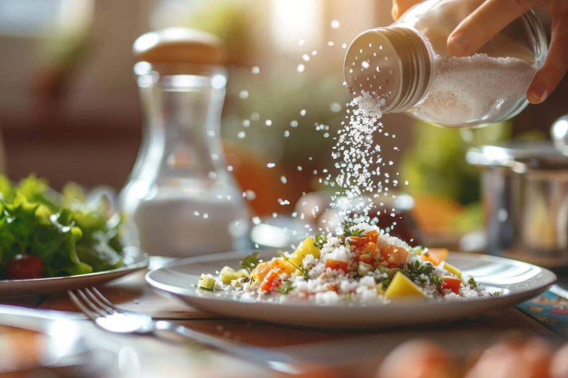 Man  muss es ja nicht gleich übertreiben, aber ein bisschen mehr jodiertes Speisesalz in der Ernährung dürften es schon sein, um Schilddrüsenproblemen vorzubeugen.  / Foto: Adobe Stock/ Boonanan
