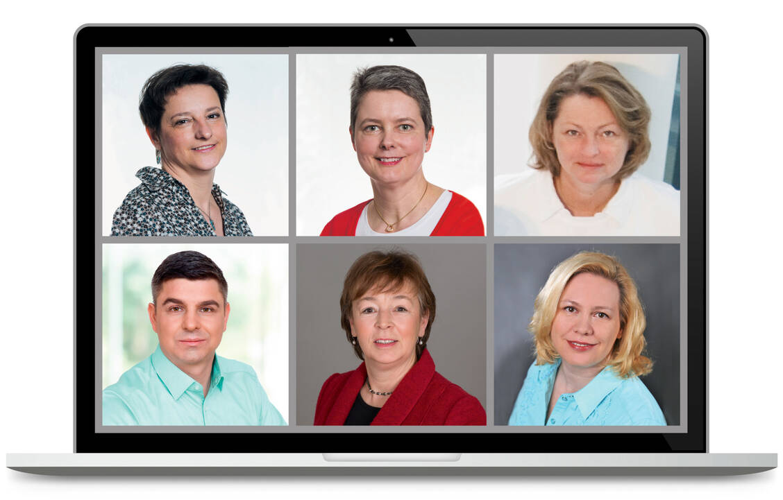 Die neuen Beiräte aus der Adexa-Region Nord: Kathrin Niekrenz, Susanne Peters, Susanne Kocheim (obere Reihe v. l.) sowie die Adexa-Vorstände Andreas May und Tanja Kratt sowie Manon Flindt, Leiterin der Regionalen Geschäftsstelle Nord. / Foto: Adexa