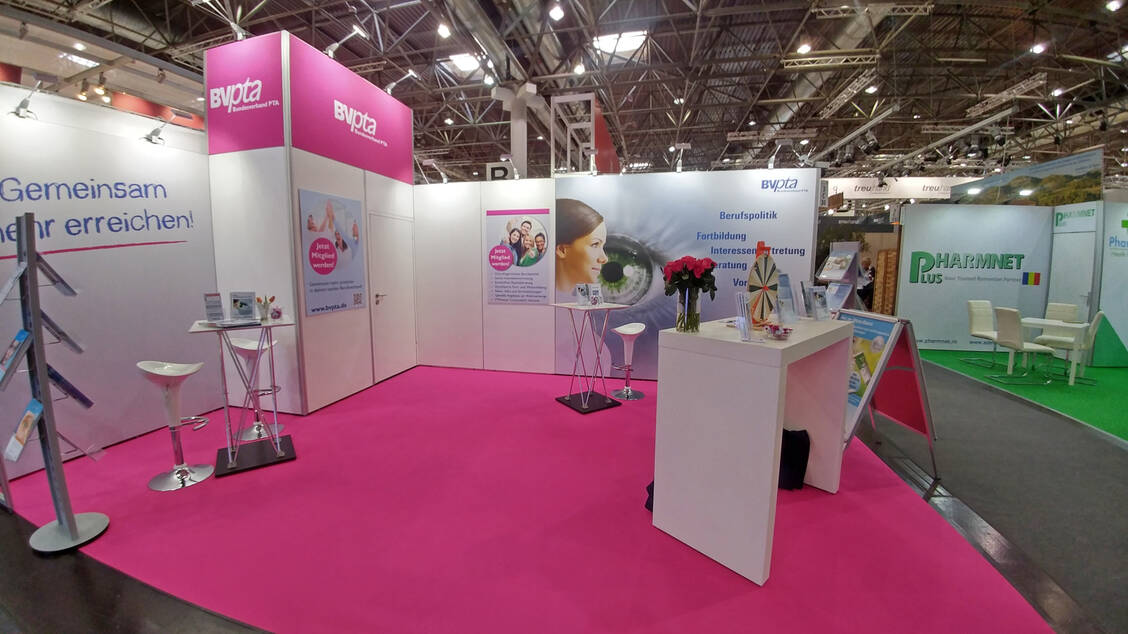 Am Stand des BVpta auf der Expopharm können sich Interessierte über die Vorteile einer Mitgliedschaft informieren. / Foto: BVpta