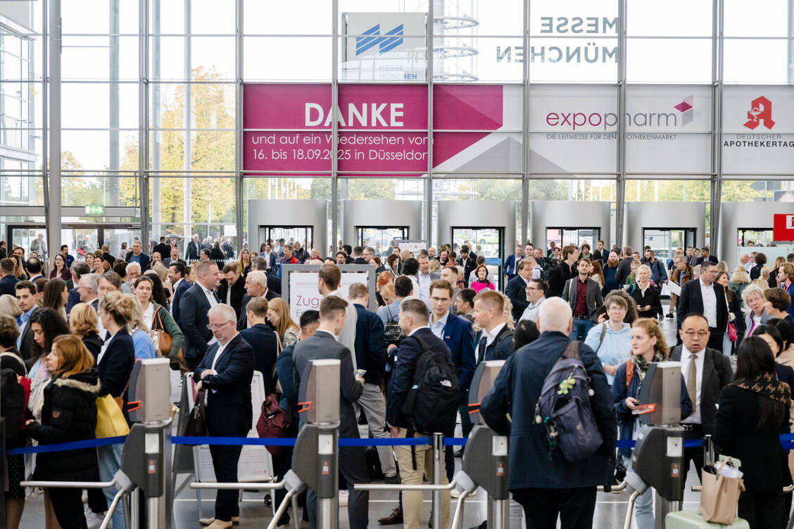Die Expopharm fand dieses Jahr in München statt und war gut besucht. / © Avoxa/Expopharm