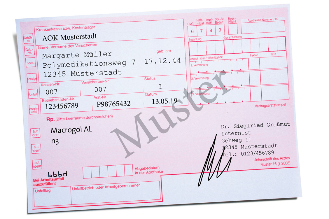Vorlagedatum in der Apotheke: 13.05.2019 / Foto: PTA-Forum