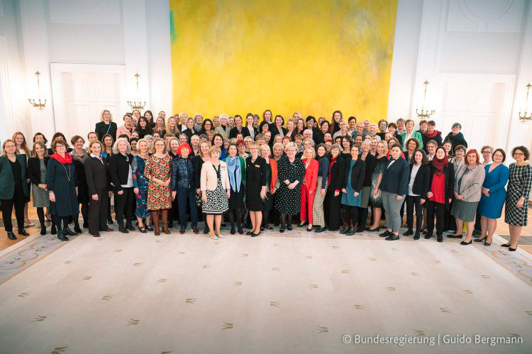 Der BVpta ist Mitglied im Deutschen Frauenrat und war deshalb anlässlich des Internationalen Frauentages beim Bundespräsidenten auf Schloss Bellevue zu Gast.  / Foto: Bundesregierung