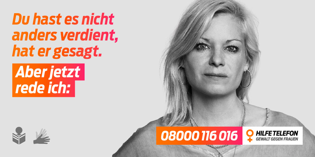 Helfen kann Jeder: Deshalb ruft die ABDA auch Apotheken zur Unterstützung der Infokampagne des Hilfetelefons »Gewalt gegen Frauen« auf. / Foto: Hilfetelefon »Gewalt gegen Frauen«