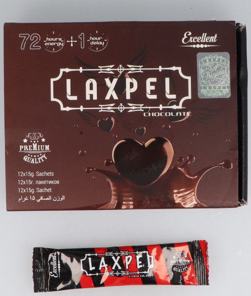 Verpackung und Inhalt von „Laxpel Chocolate“ / © © LUA